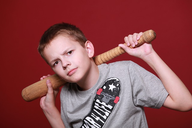 boy with baseball bat